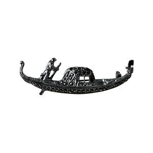 Vintage Sterling Silver Marcasite Boat Brooch, Vintage Silver Pin
